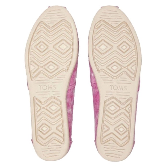 TOMS Alpargata Dark Fuchsia Repreve Distressed Washed Canvas Shoes Flats NIB - Picture 6 of 9